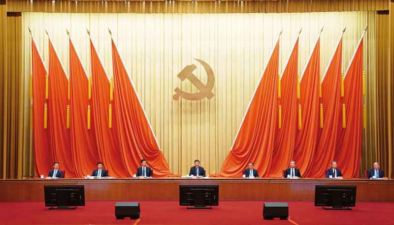 2021年2月20日，黨史學(xué)習(xí)教育動員大會在北京召開。中共中央總書記、國家主席、中央軍委主席習(xí)近平出席會議并發(fā)表重要講話。 新華社記者 翟健嵐/攝